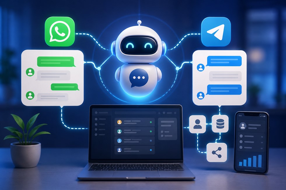 Как автоматизировать ответы в WhatsApp и Telegram через ИИ: настройка чат-ботов без программиста