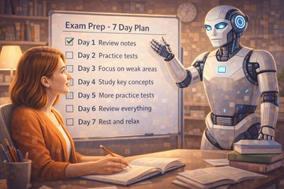 Как с ИИ готовиться к контрольной или экзамену: план подготовки на 7 дней